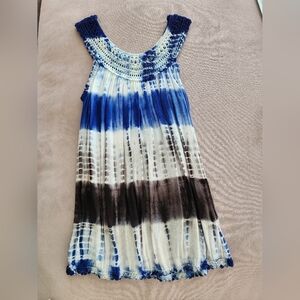 Love Token Blue and Cream  Top